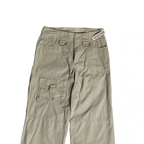 MISS DAZZLE cargo pants,Y2K,Metal accents,boot cut,wide hem,rodeo,retro,cotton - Picture 3 of 15